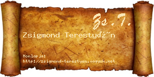 Zsigmond Terestyén névjegykártya